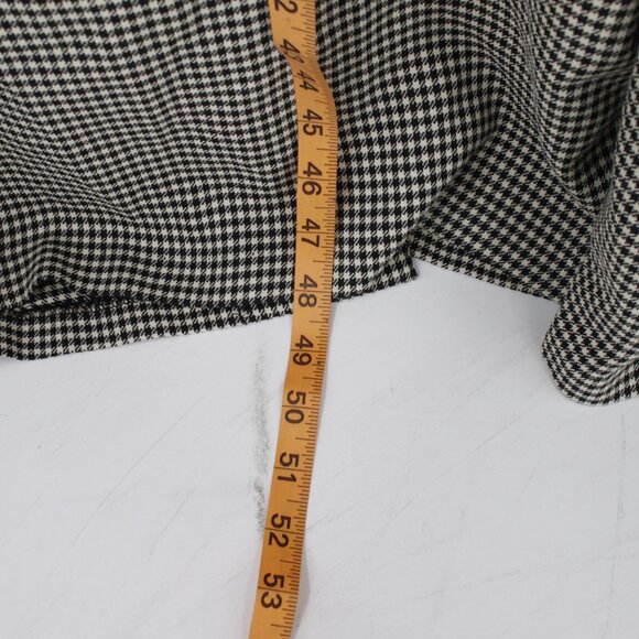 Vintage John Roberts dress womens 10 Houndstooth Velvet trim Button front maxi - Picture 9 of 14